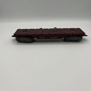 Vintage Louis Marx O Scale Electric Flat Car SOU. 51100 UNTESTED With Clip
